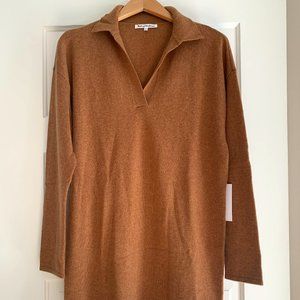NWT - Reformation - Camel Doreen Cashmere Polo Dress - Small